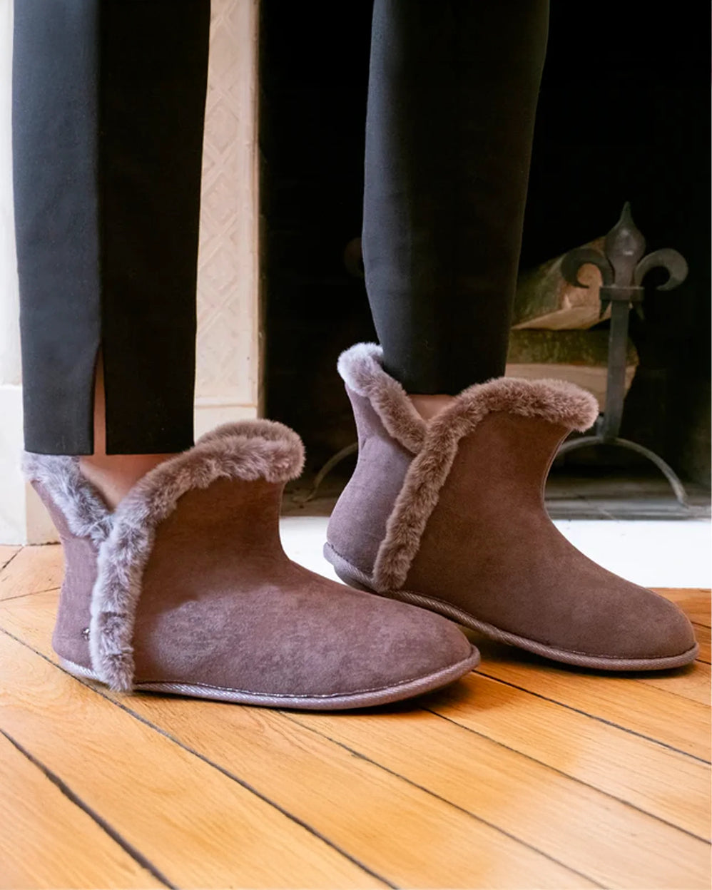 Zapatillas de casa botines Mujer Gris - Isotoner