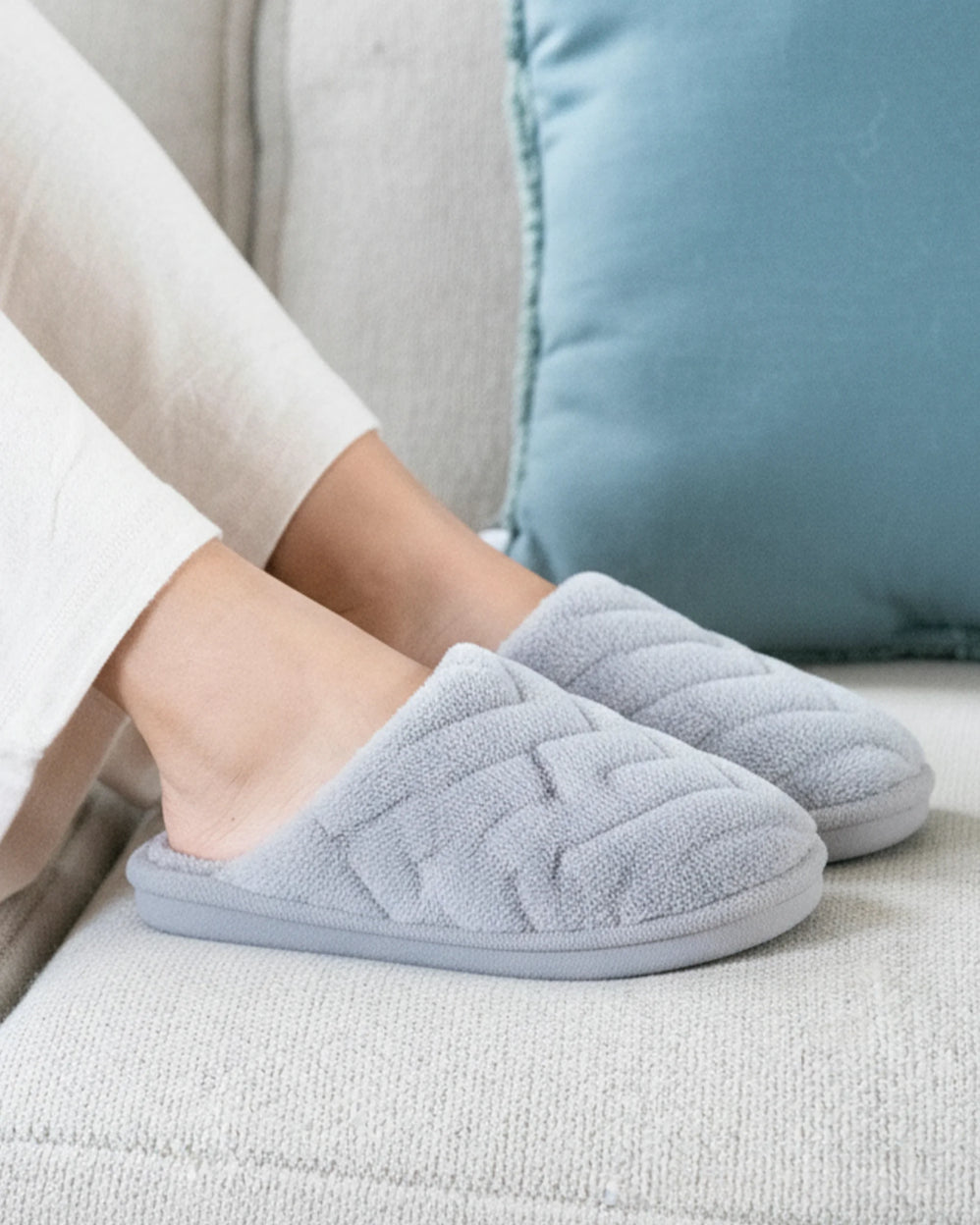 Zapatillas de casa chinelas Mujer BLOUP Gris - Isotoner