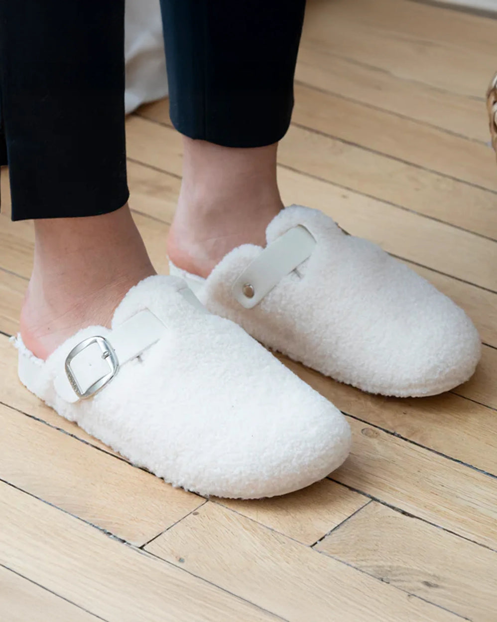 Zapatillas de casa chinelas Mujer Sherpa Marfil - Isotoner