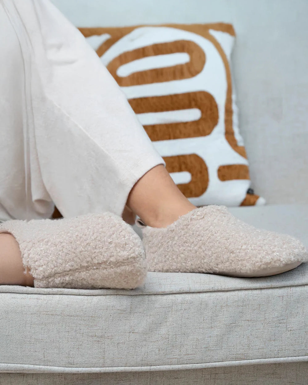 Zapatillas de casa botines bajos Mujer Beige - Isotoner