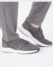 Tenis Confort Hombre slip-on cordones Gris