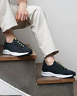 Tenis Confort Hombre slip-on cordones Negro/Amarillo