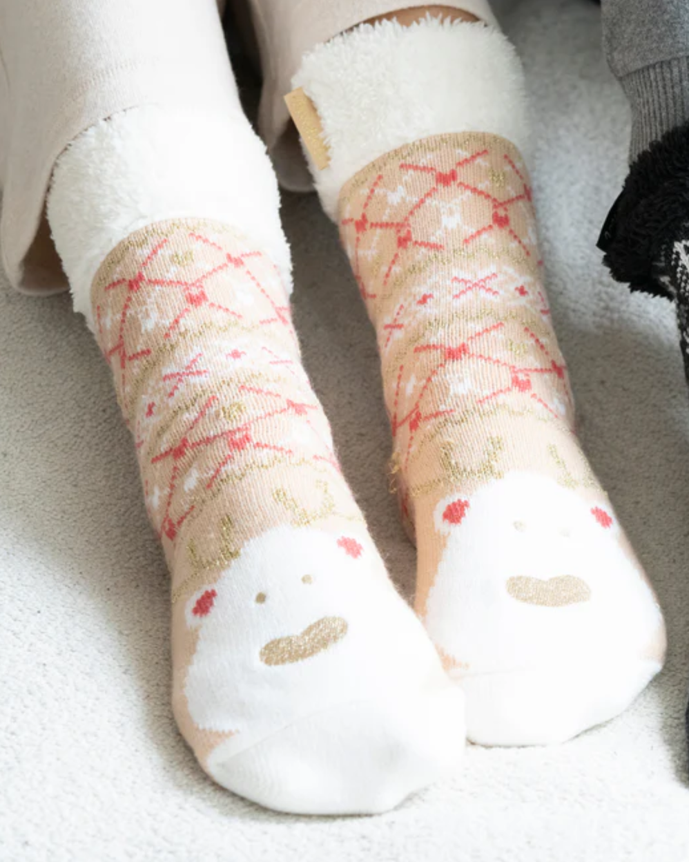 Calcetines forrados Mujer Beige Navidad - Isotoner