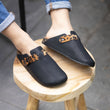 Zuecos Mujer Leopardo Negro