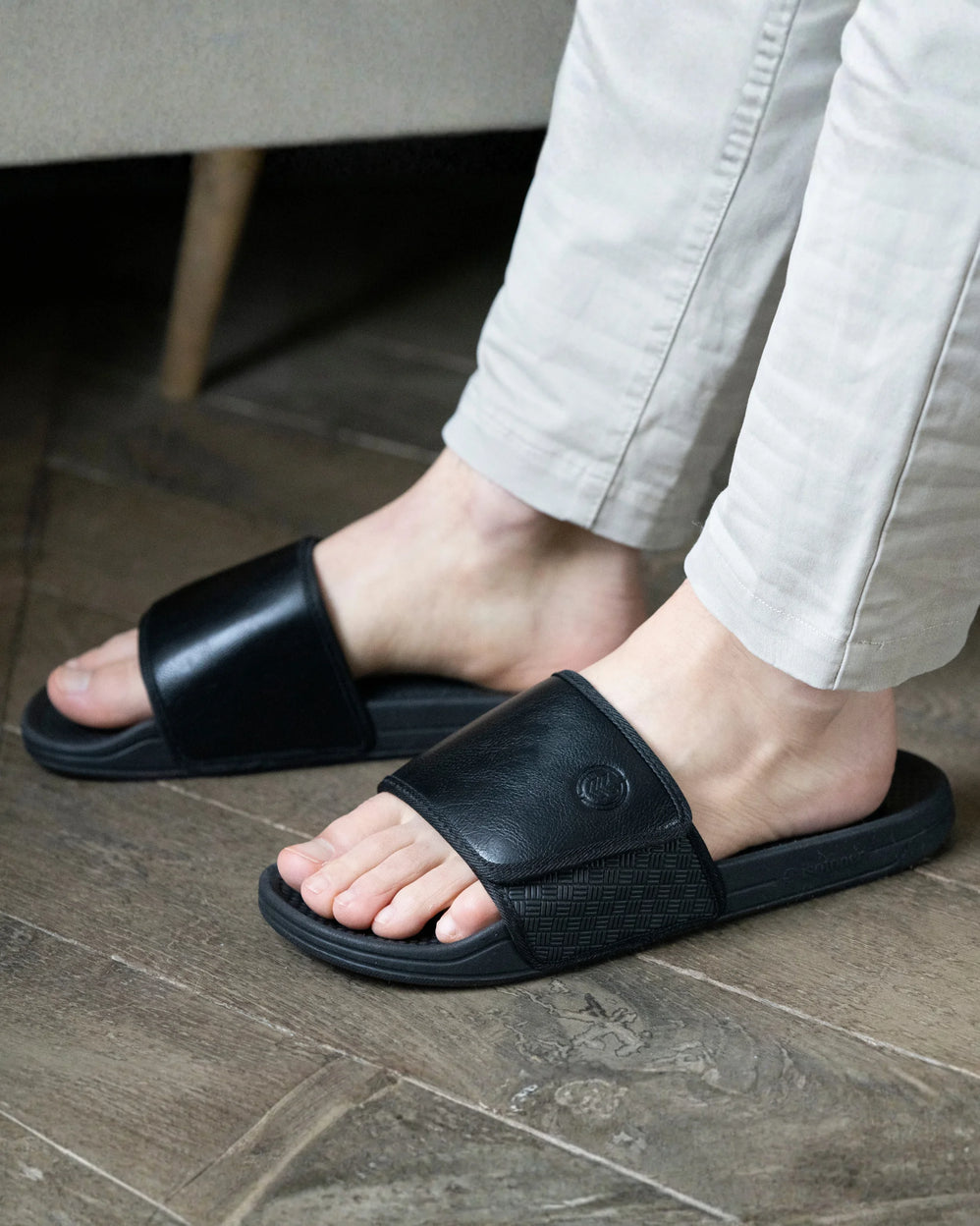 Mules chancletas Hombre scratch Negro - Isotoner