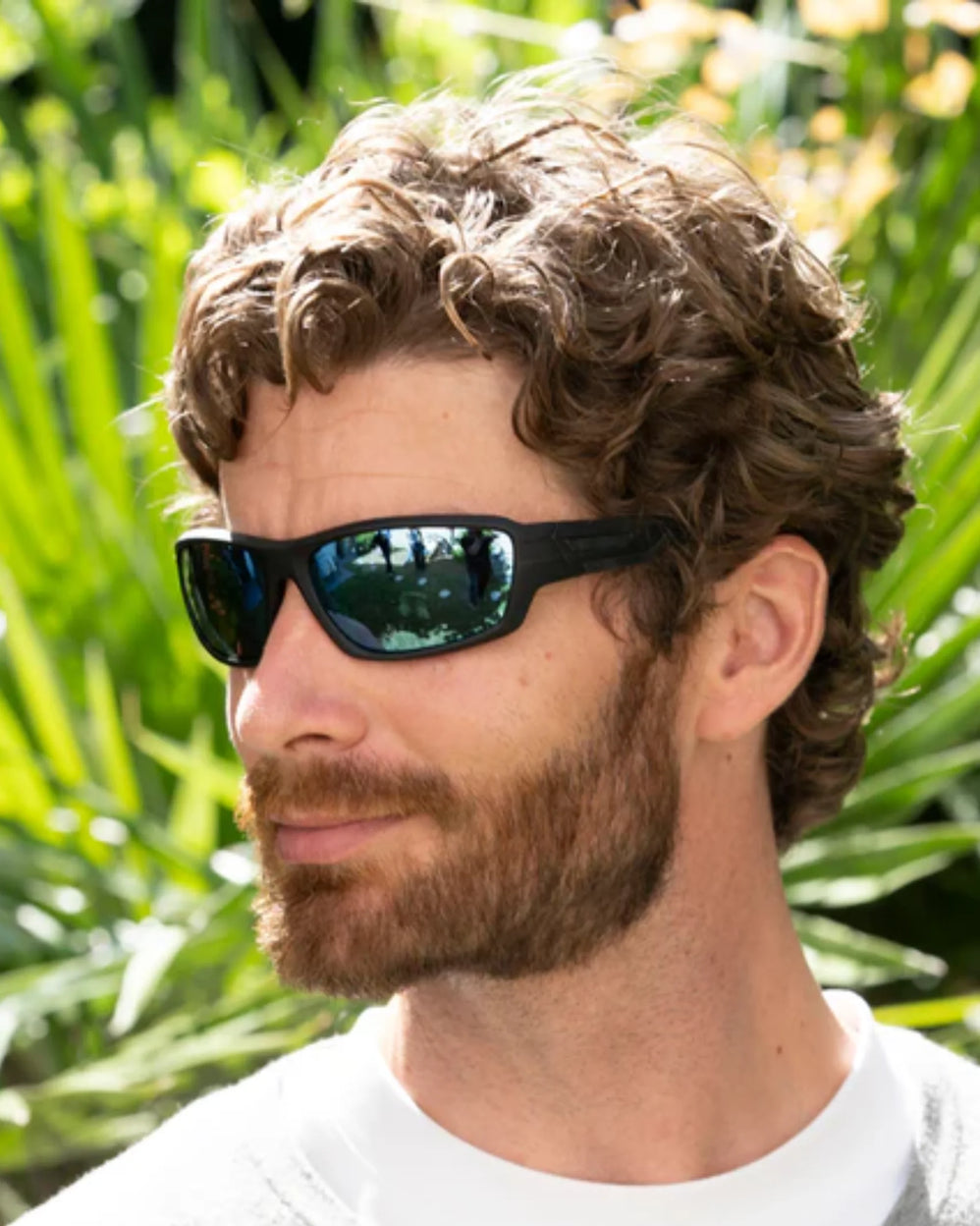 Gafas de sol unisex deportivas Negro con lentes espejados - Isotoner