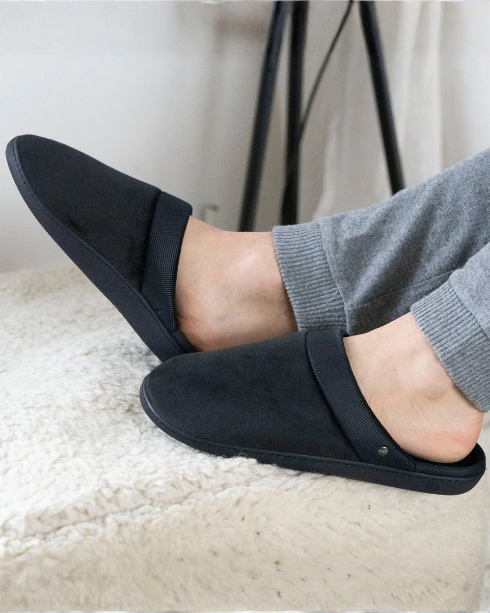 Zapatillas de casa chinelas ergo Hombre Negro - Isotoner