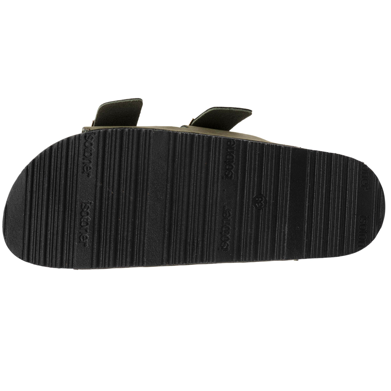 Mules sandalias Mujer Doble Correa Caqui