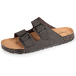 Mules sandalias Hombre Doble Correa Gris