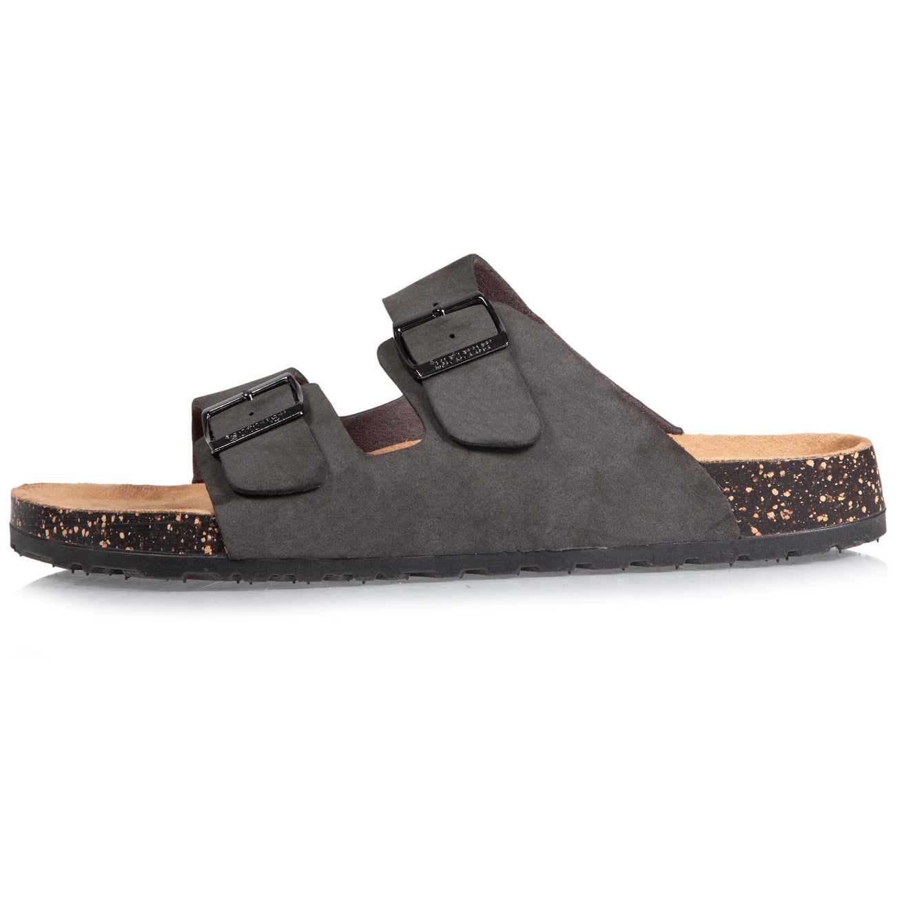 Mules sandalias Hombre Doble Correa Gris