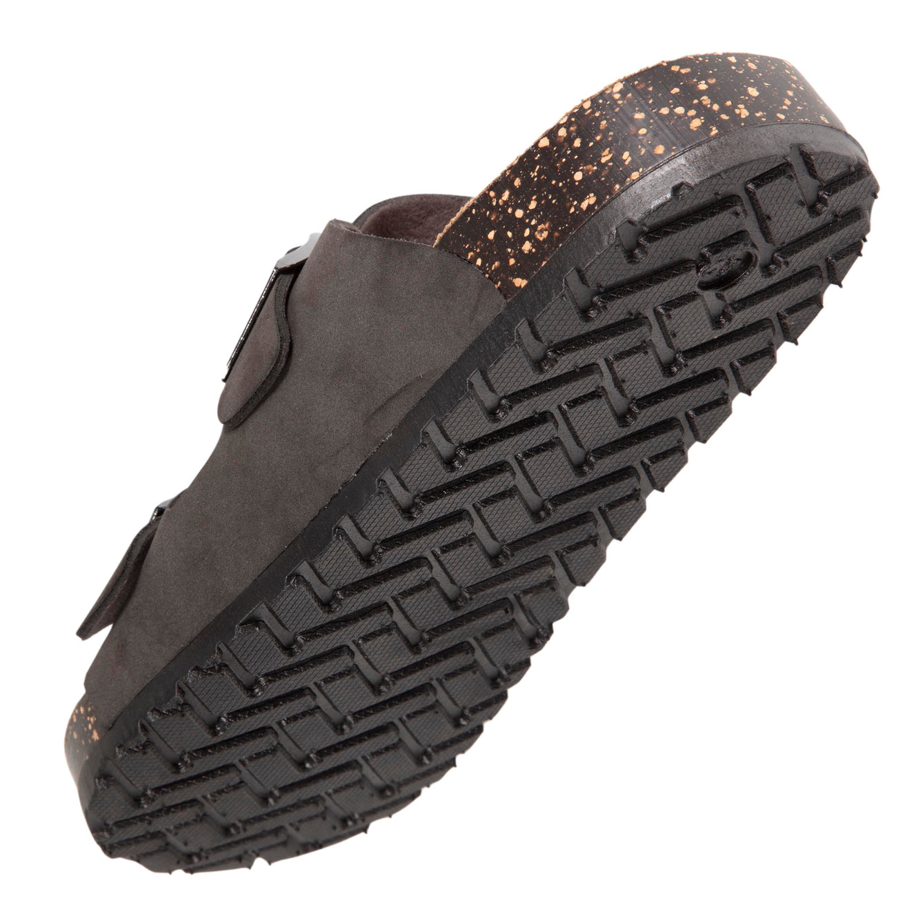 Mules sandalias Hombre Doble Correa Gris