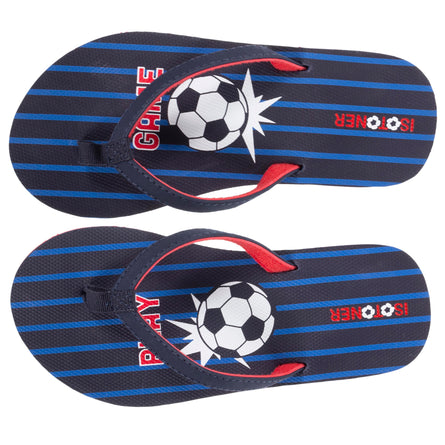 Chanclas Niños Fútbol Marino - Isotoner