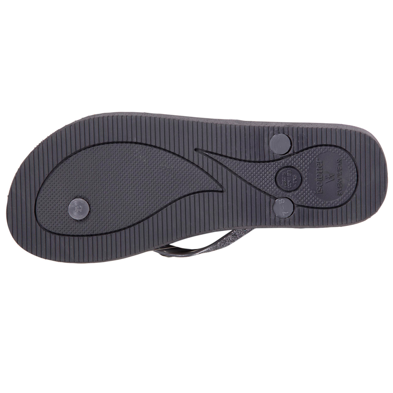 Chanclas Mujer lisas brillantes Gris