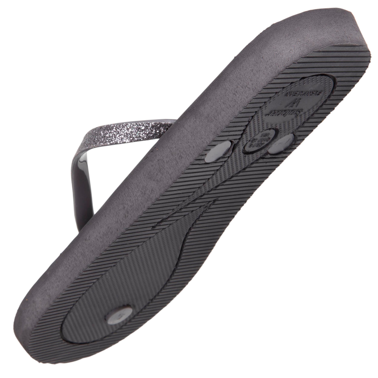 Chanclas Mujer lisas brillantes Gris