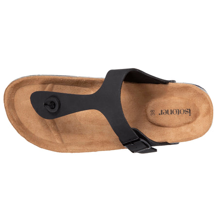 Mules chanclas Mujer Correa Negro - Isotoner