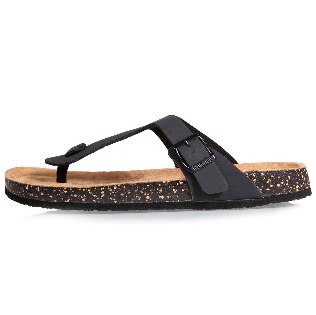 Mules chanclas Mujer Correa Negro