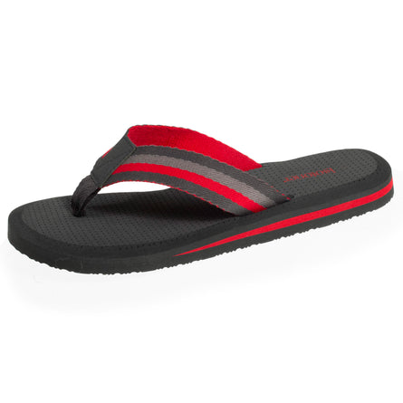 Chanclas Hombre correa ancha rayas Caqui - Isotoner