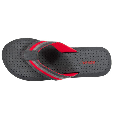 Chanclas Hombre correa ancha rayas Caqui - Isotoner