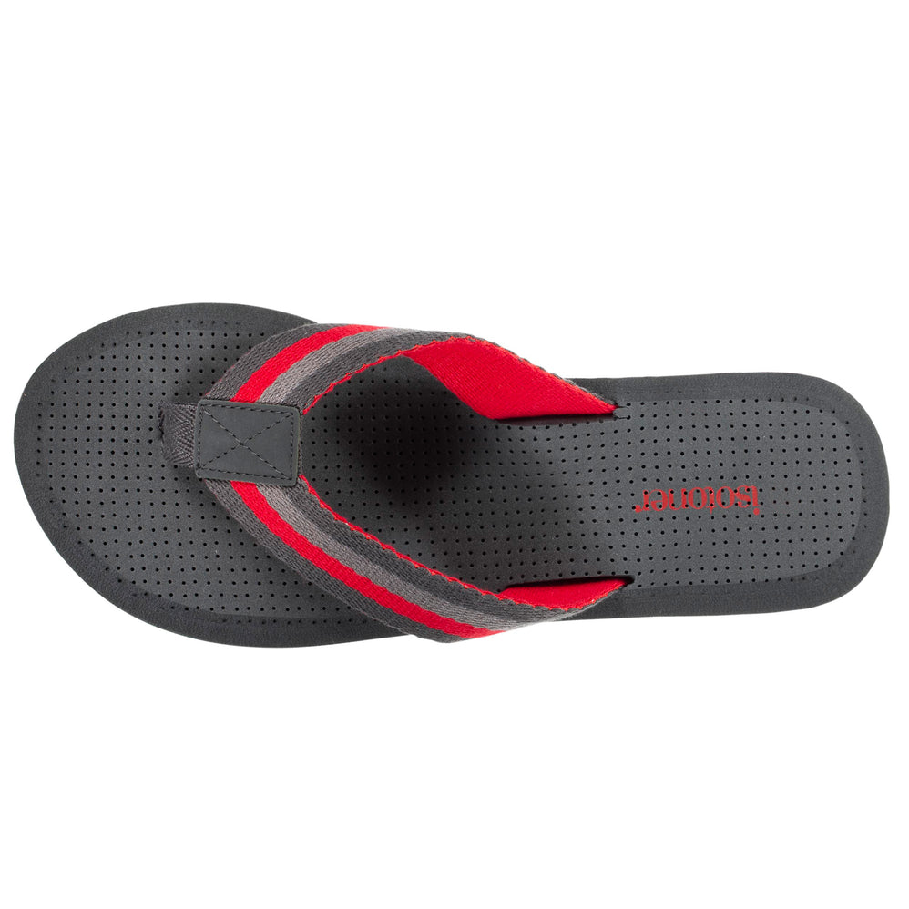 Chanclas Hombre correa ancha rayas Caqui - Isotoner