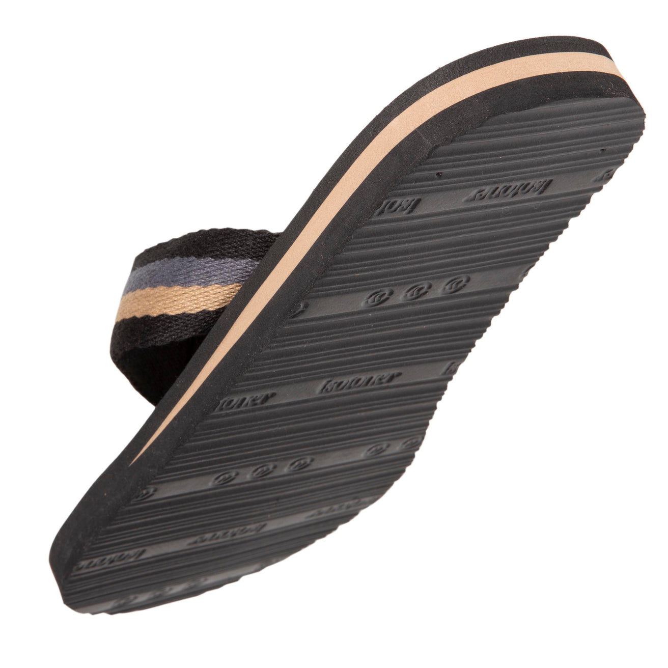 Chanclas Hombre correa ancha rayas Negro