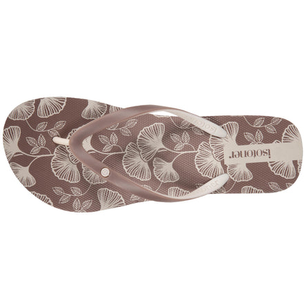 Chanclas Mujer con tacón estampado floral Topo - Isotoner