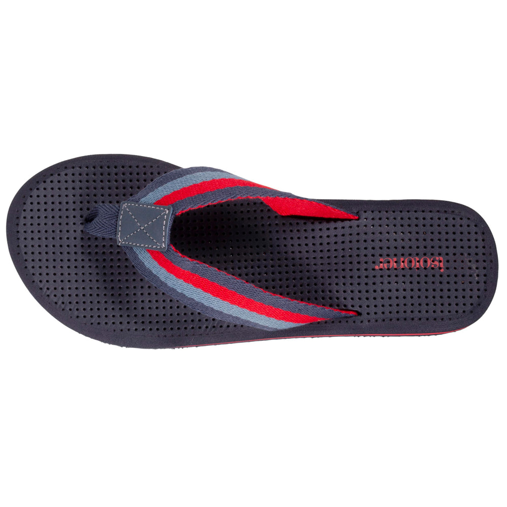 Chanclas correa ancha Hombre rayas Marino - Isotoner