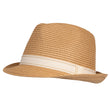 Chapeau Femme trilby bande Blanche