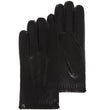Guantes Hombre cuero/cashmere y seda Negro