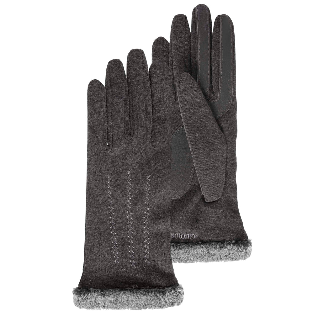 Gants Femme tactiles tissu doux Gris - Isotoner
