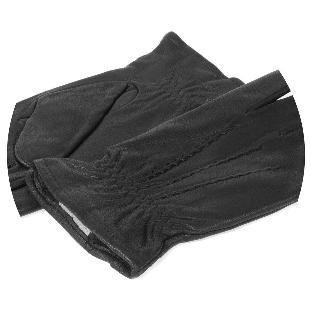 Guantes Hombre táctiles en cuero Negro - Isotoner