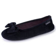 Chaussons ballerines Femme Velours Noir