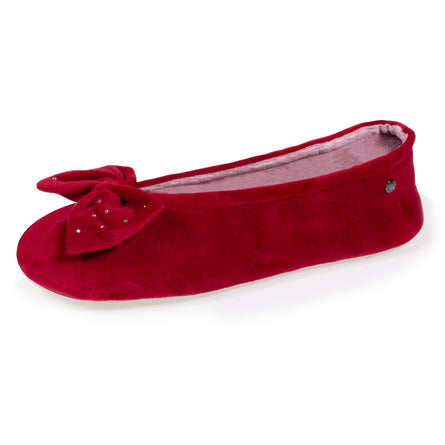 Zapatillas de casa bailarinas Mujer gran lazo de brillantes - Isotoner
