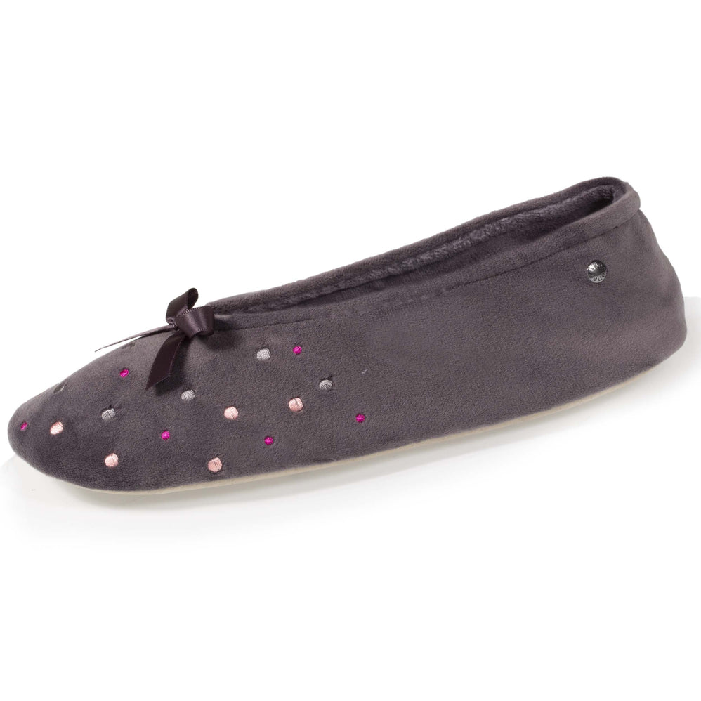 Zapatillas de casa bailarinas Mujer Lunares Bordados - Isotoner