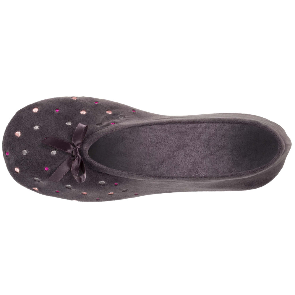 Zapatillas de casa bailarinas Mujer Lunares Bordados - Isotoner