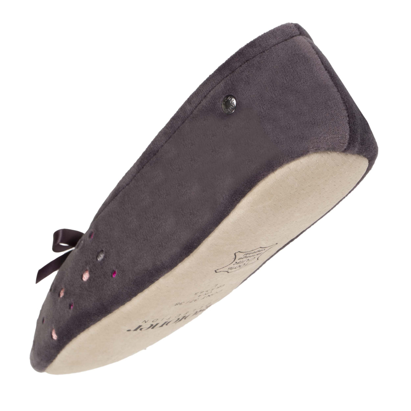 Zapatillas de casa bailarinas Mujer Lunares Bordados