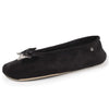 Zapatillas de casa bailarinas Mujer nudo precioso Negro noir Isotoner