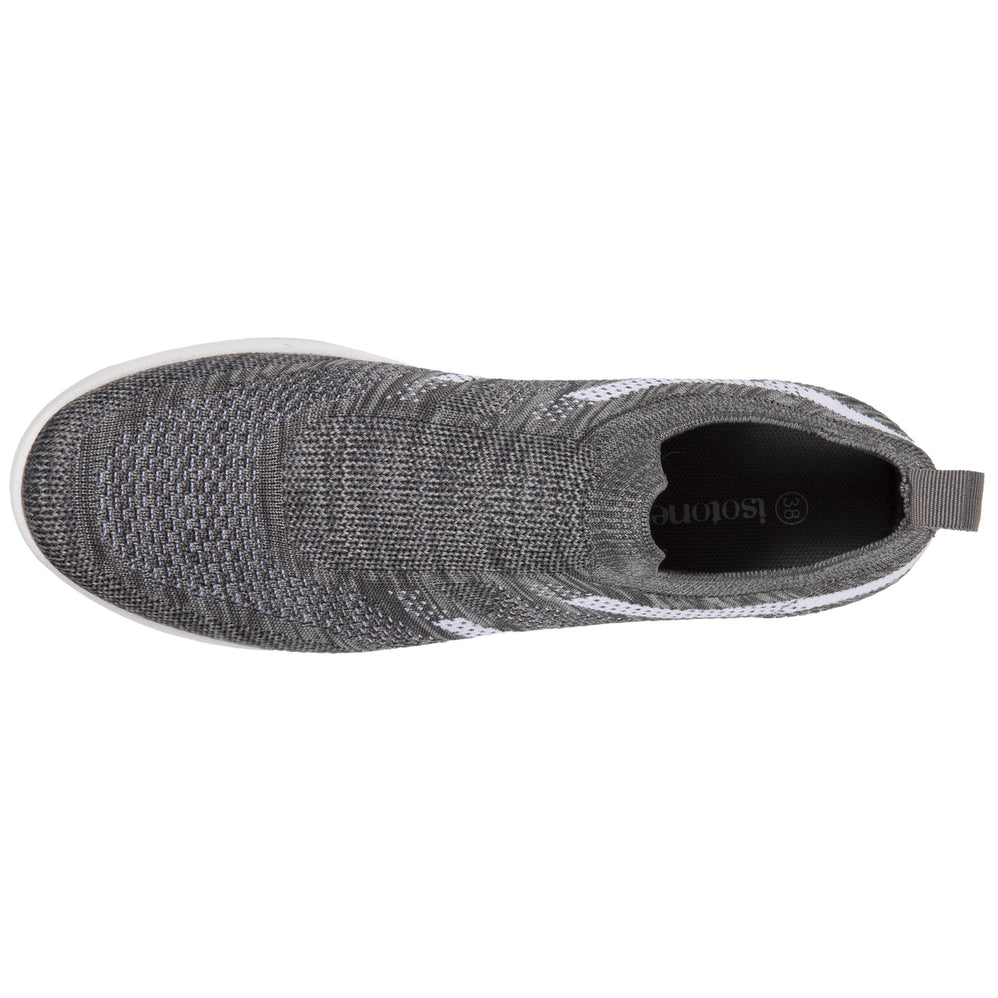 Tenis Confort Mujer slip-on bandas Gris - Isotoner