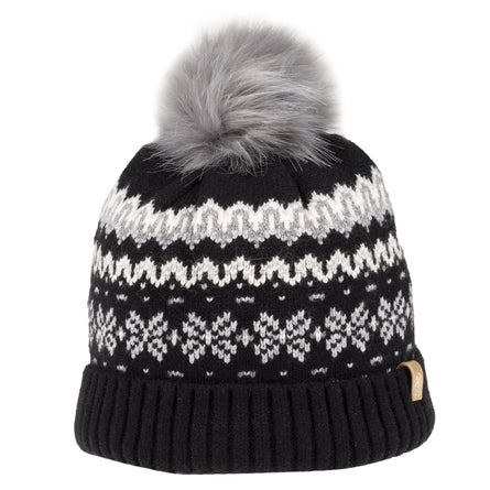 Gorro Mujer jacquard Negro/Gris - Isotoner