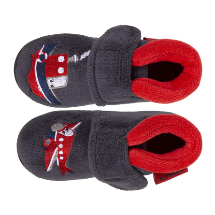 Zapatillas de casa botines bebé velcro Gris - Isotoner