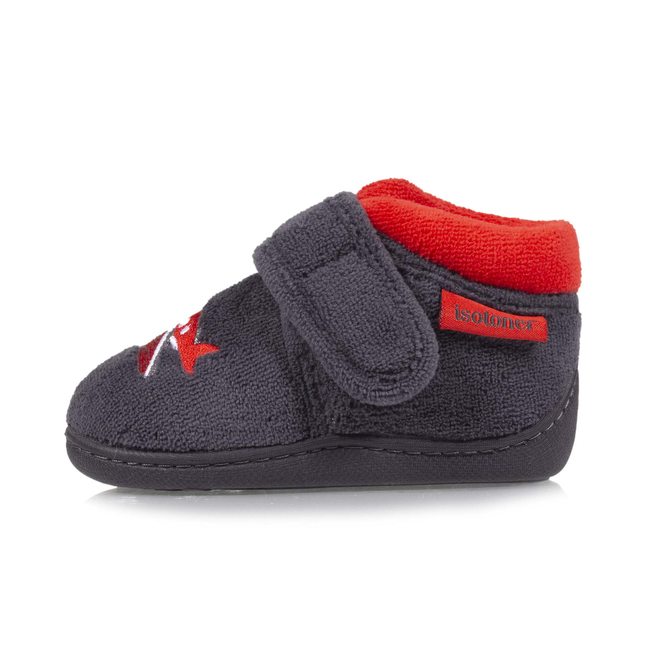 Zapatillas de casa botines bebé velcro Gris