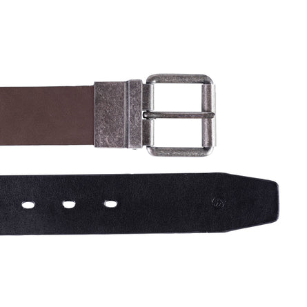 Cinturón 2 en 1 reversible Negro/Marrón - Isotoner