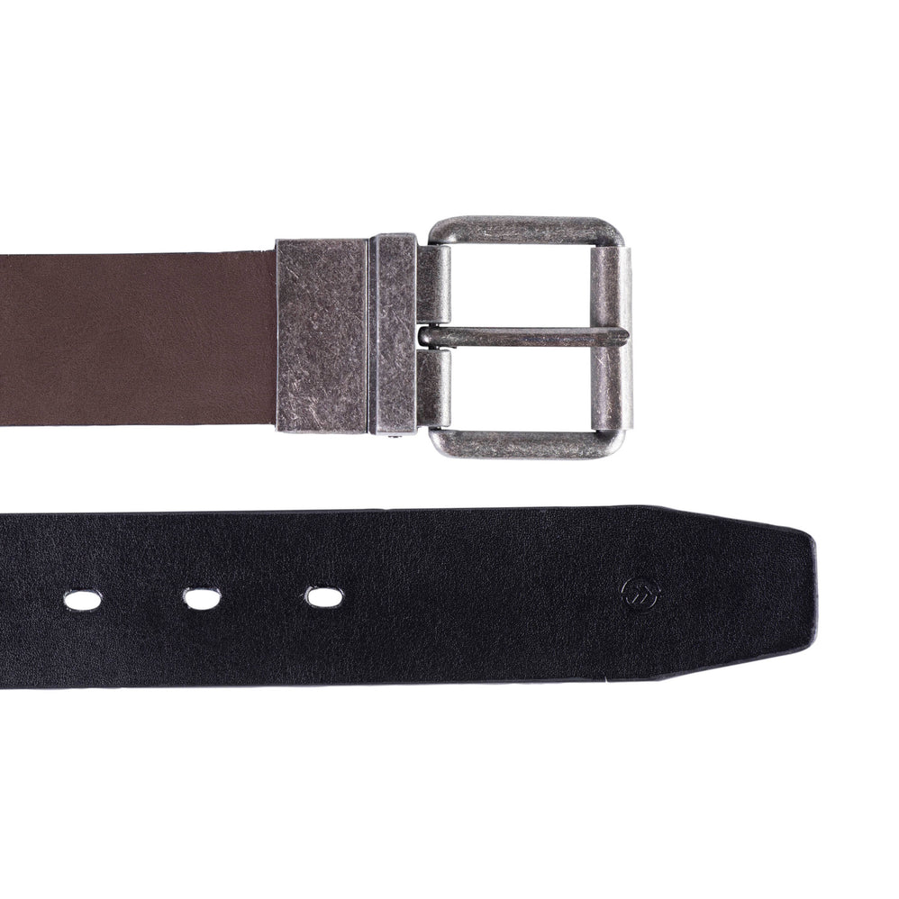 Cinturón 2 en 1 reversible Negro/Marrón - Isotoner