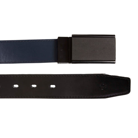Cinturón Hombre 2 en 1 Negro / Azul Marino - Isotoner