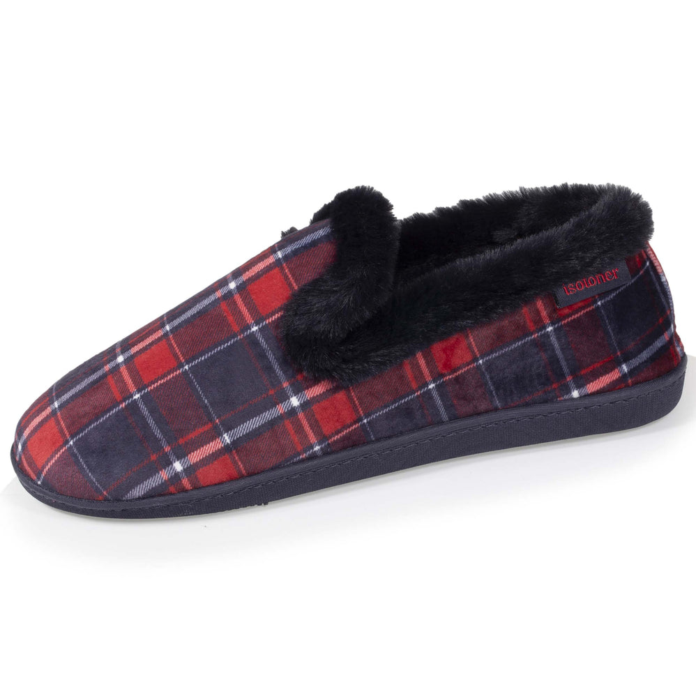Zapatillas de casa cerradas acolchadas Mujer Tartán - Isotoner