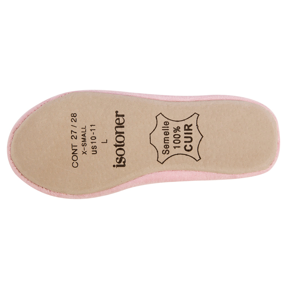 Chaussons ballerines grand nœud Fille Lilas - Isotoner