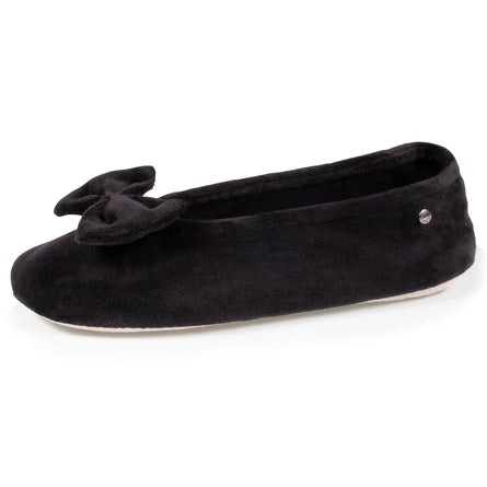 Zapatillas de casa bailarinas Mujer Gran Nudo Negro - Isotoner