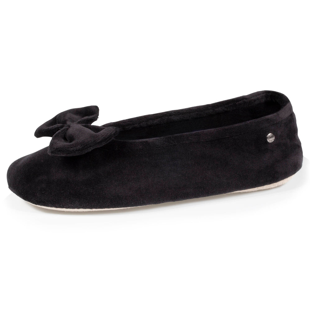 Zapatillas de casa bailarinas Mujer Gran Nudo Negro - Isotoner