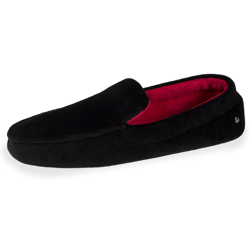 Zapatillas de casa mocasines bordadas Negro - Isotoner