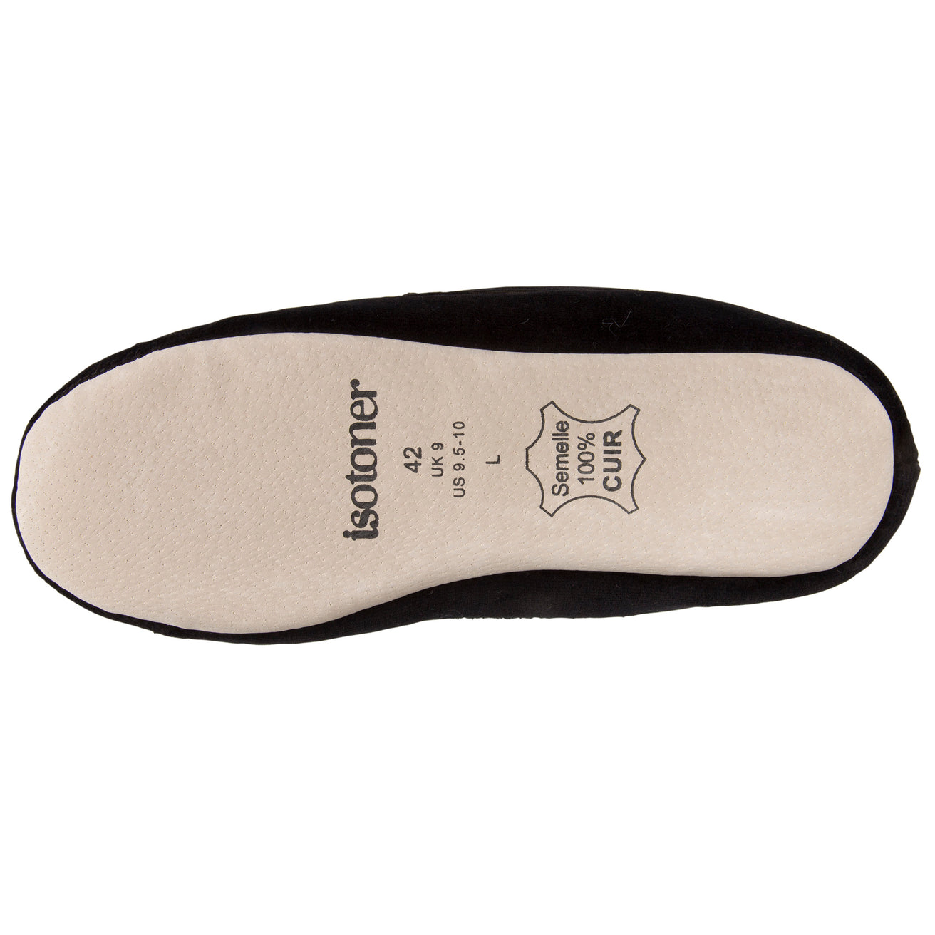 Zapatillas de casa mocasines bordadas Negro
