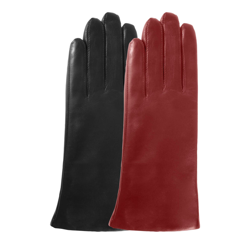 Guantes Mujer táctiles Cuero forro Negro - Isotoner